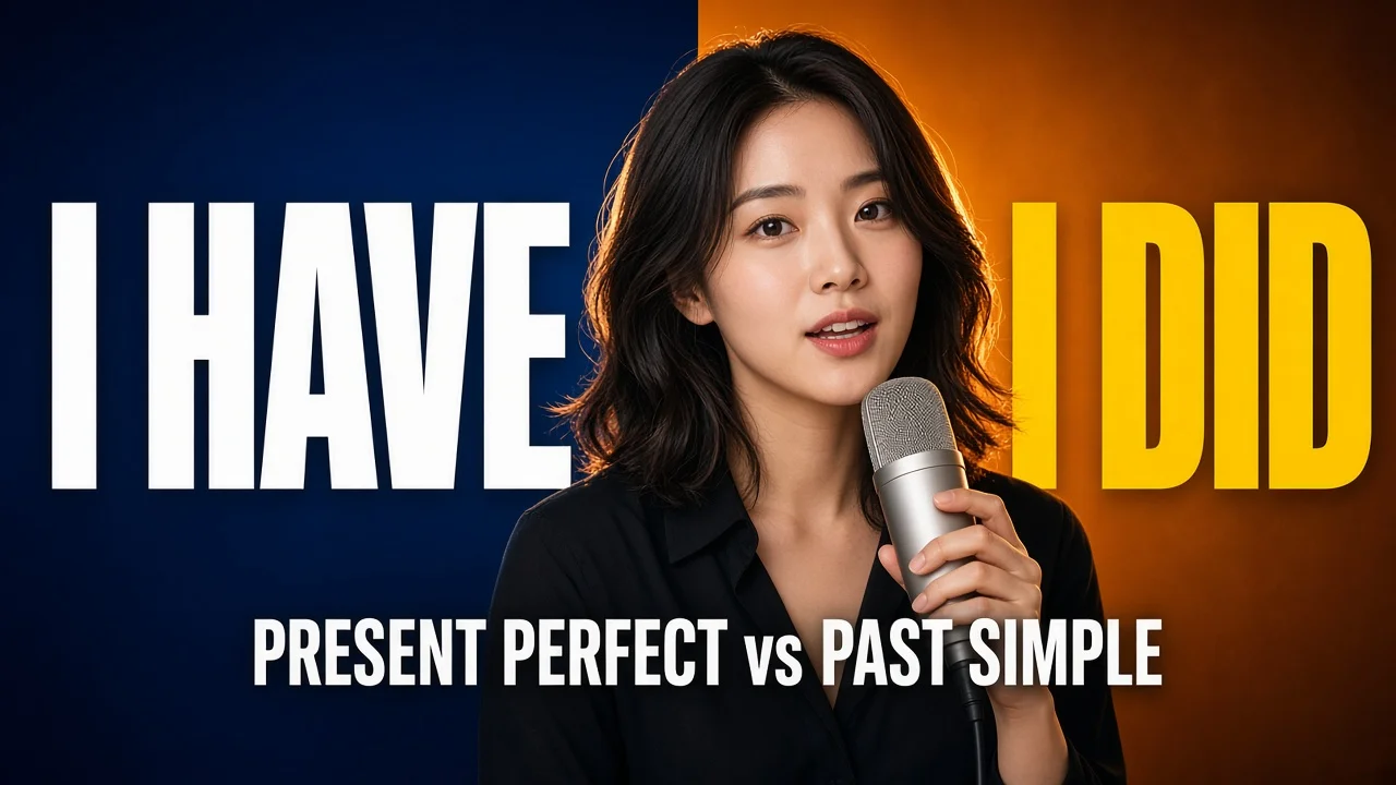 Illustration for Present Perfect vs Past Simple: When to Use Each (With Examples)